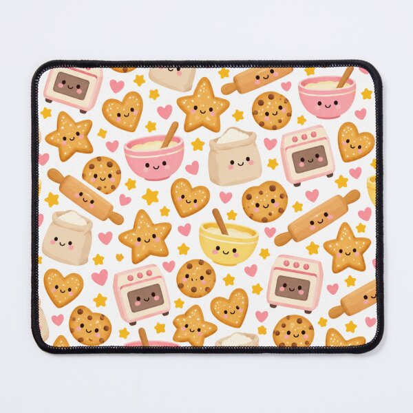 Item preview, Kawaii Cookie Baking Friends Cute Seamless Pattern Print designed and sold by Inkworksbyshery.