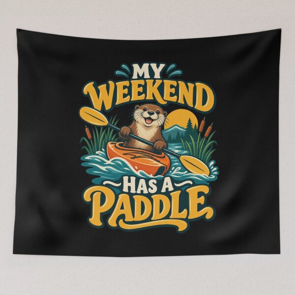 Item preview, Mi fin de semana tiene un paseo en kayak - Kayaking Otter designed and sold by Good Mood Foundry.