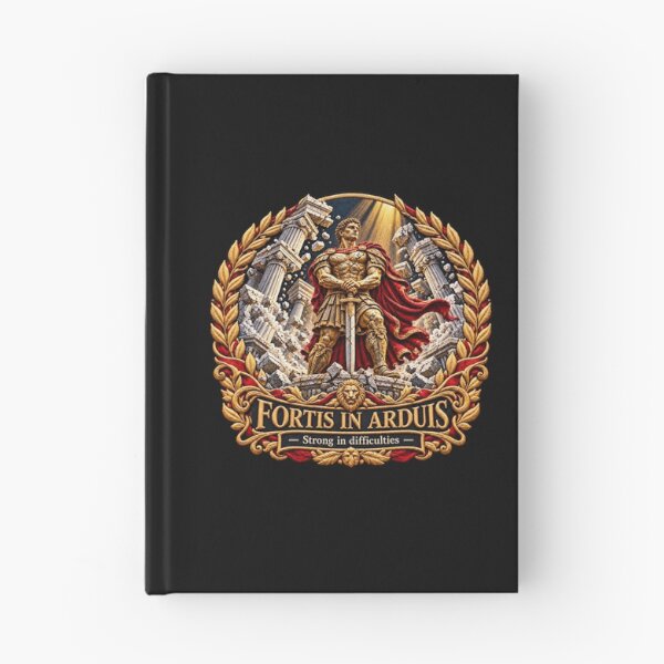 Item preview, Roman Warrior Embroidery – Fortis in Arduis Latin Motto Art designed and sold by Emoji Emblems.