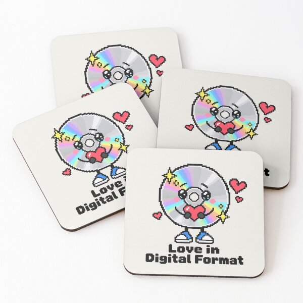 Item preview, Cute Pixel CD Heart Retro Y2K Tech Design designed and sold by MetaModel Editions.
