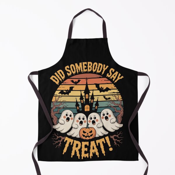 Item preview, Did Somebody Say Treat – Funny Halloween Ghost Haunted House Art designed and sold by jkrphoto.