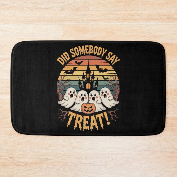 Item preview, Did Somebody Say Treat – Funny Halloween Ghost Haunted House Art designed and sold by jkrphoto.