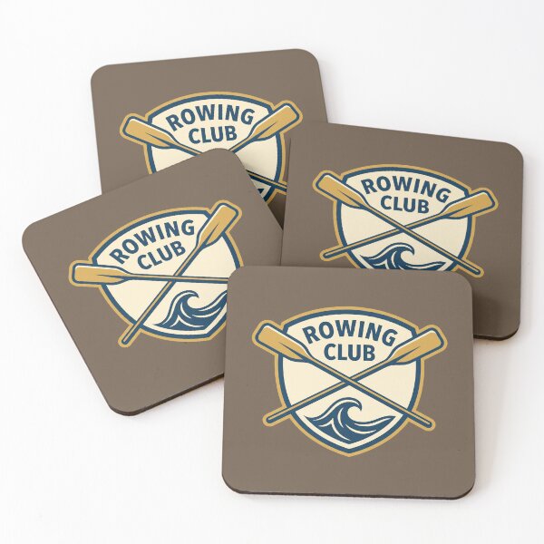 Item preview, Vintage Rowing Club Wave Crossed Oars Shield Crest Graphic designed and sold by KiwiRider.