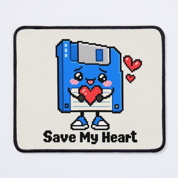 Item preview, Cute Floppy Disk Heart Pixel Art Retro Computer Design designed and sold by MetaModel Editions.