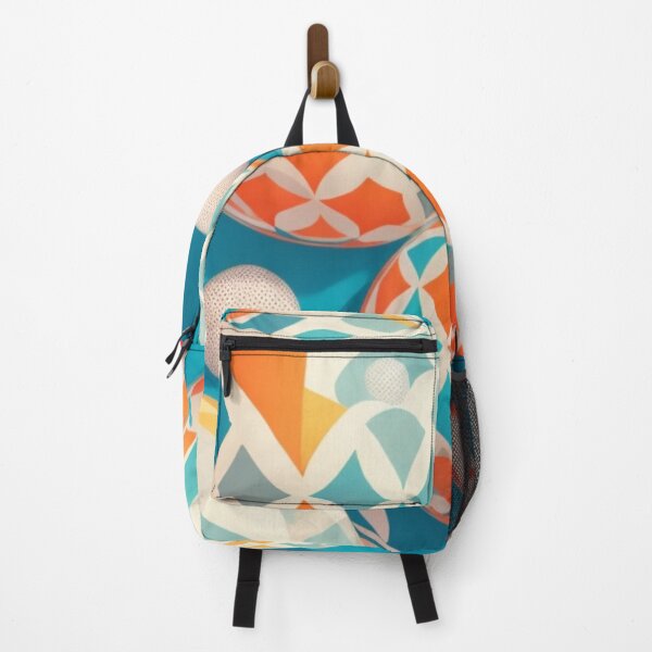 Item preview, Retro Geometric Spheres Orange Teal Pattern designed and sold by QCena.