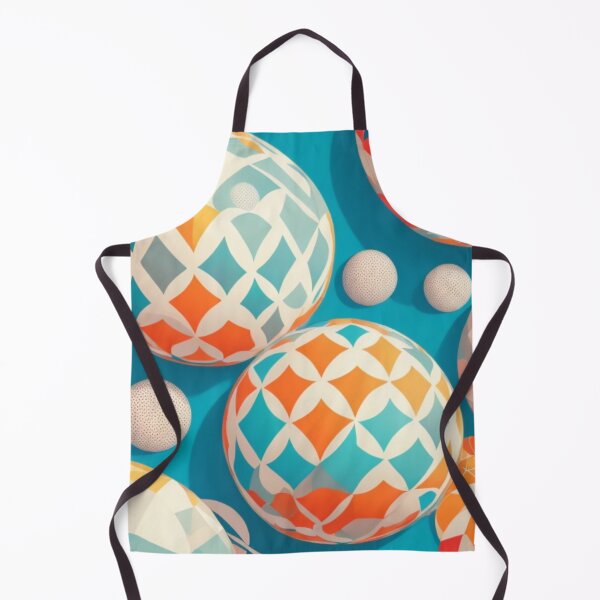 Item preview, Retro Geometric Spheres Orange Teal Pattern designed and sold by QCena.