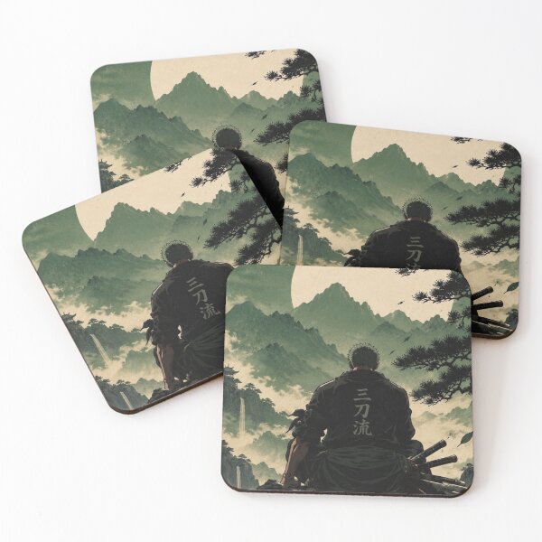 Item preview, Roronoa Zoro Santoryu Mountain Moon Ukiyo-e (HIGH-QUALITY) Anime  designed and sold by ShawnMorrisDesigns.
