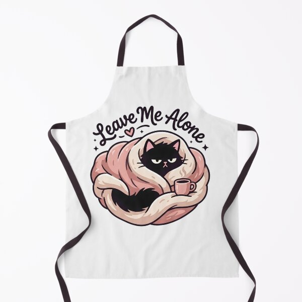 Item preview, Leave Me Alone Cozy Black Cat Cute Introvert Coffee Humor designed and sold by Artsyowlscrafts.