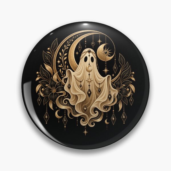 Item preview, Boho Celestial Sacred Ghost Zodiac Compass Art designed and sold by BohoMysticArt.