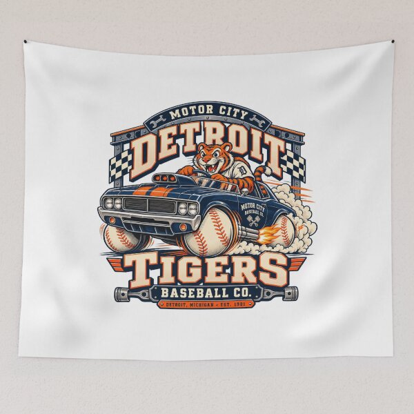 Item preview, Motor City Tigers Hot Rod Baseball designed and sold by Dresut.