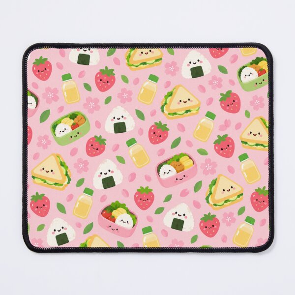 Item preview, Kawaii Cherry Blossom Picnic Cute Seamless Pattern Print designed and sold by Inkworksbyshery.