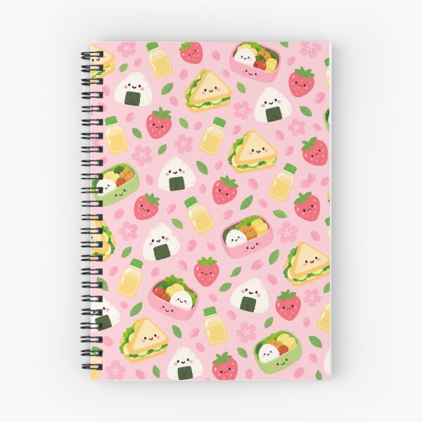 Artikelvorschau, Kawaii Kirschblüten-Picknick – Niedliches nahtloses Muster zum Drucken entworfen und verkauft von Inkworksbyshery.