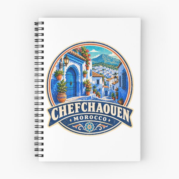 Item preview, Chefchaouen Morocco Blue City Vintage Travel Poster designed and sold by Globalcitytees.