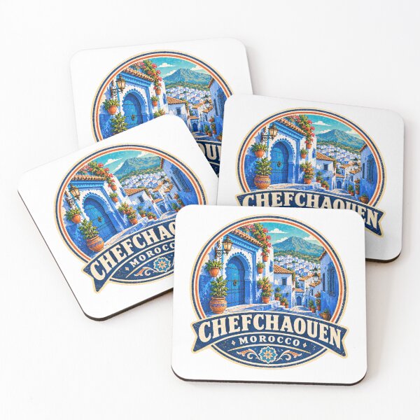 Artikelvorschau, Chefchaouen, Marokko, Blaue Stadt – Vintage-Reiseposter entworfen und verkauft von Globalcitytees.