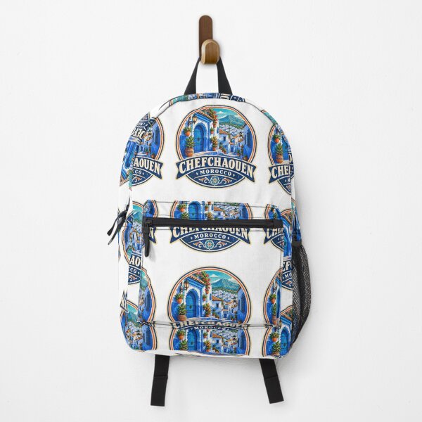 Item preview, Chefchaouen Morocco Blue City Vintage Travel Poster designed and sold by Globalcitytees.