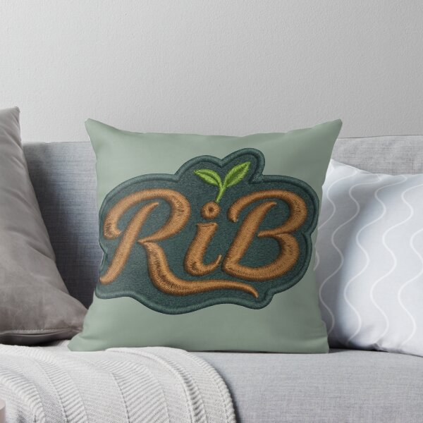 Item preview, Organic Earth Typography Forest Teal Embroidered Style designed and sold by Rib-Brand.
