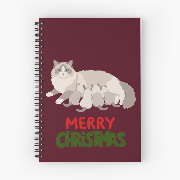 Item preview, Cute Ragdoll Cat Merry Christmas Holiday Art designed and sold by stormk10.