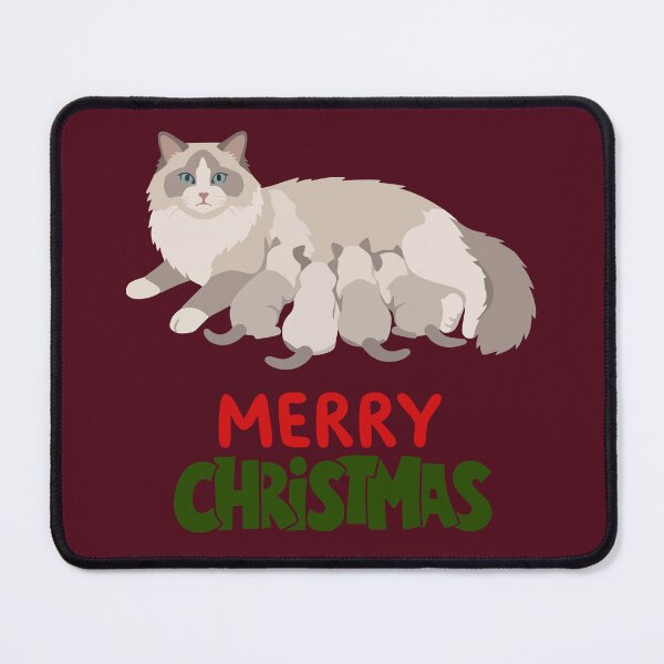 Item preview, Cute Ragdoll Cat Merry Christmas Holiday Art designed and sold by stormk10.