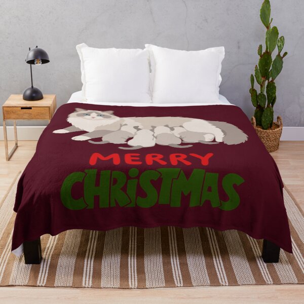 Item preview, Cute Ragdoll Cat Merry Christmas Holiday Art designed and sold by stormk10.