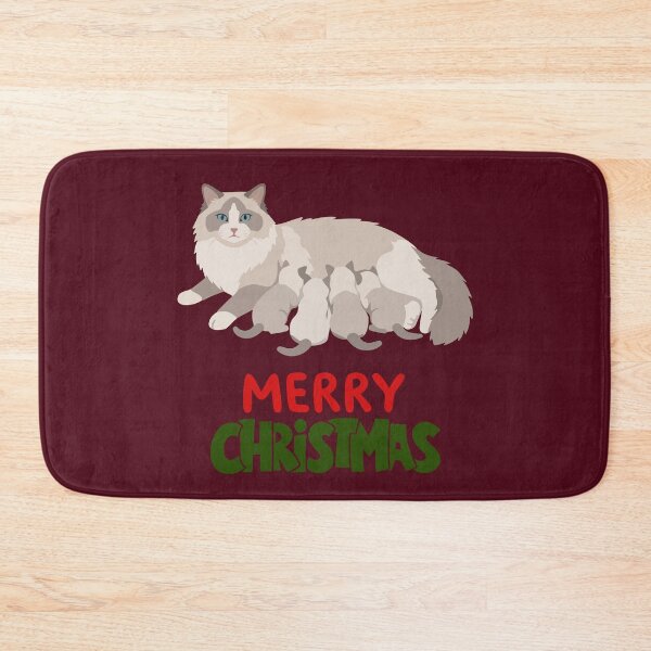 Item preview, Cute Ragdoll Cat Merry Christmas Holiday Art designed and sold by stormk10.