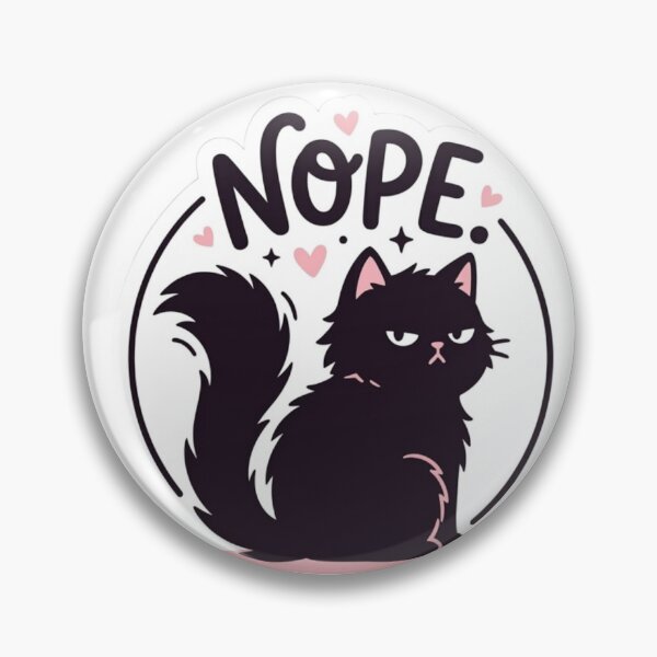 Item preview, Nope Sassy Black Cat Cute Funny Introvert Humor designed and sold by Artsyowlscrafts.