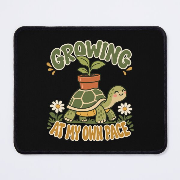 Item preview, Growing At My Own Pace - Cartoon Turtle designed and sold by Good Mood Foundry.
