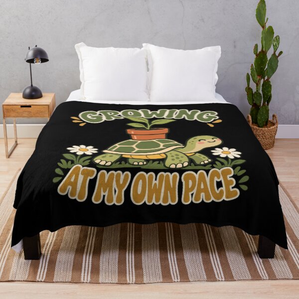 Item preview, Growing At My Own Pace - Cartoon Turtle designed and sold by Good Mood Foundry.