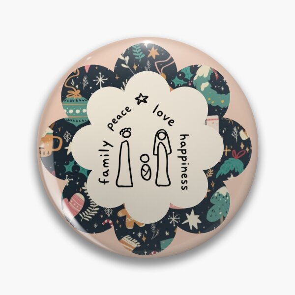 Item preview, Family Peace Love Happiness Nordic Christmas Pattern Art designed and sold by Liberarteprint.
