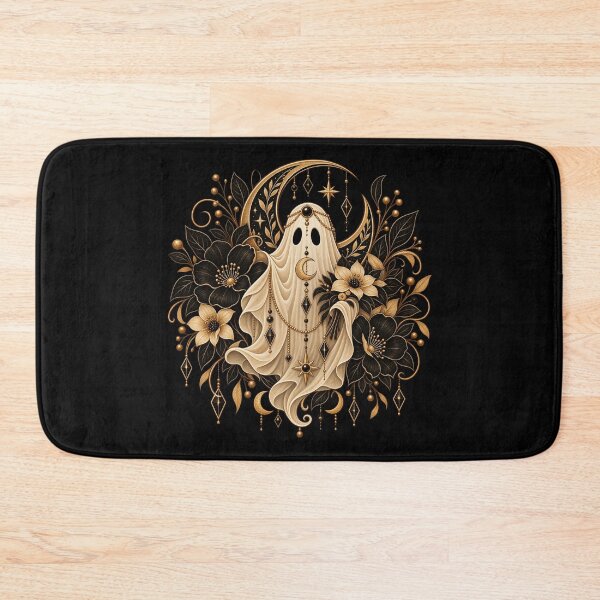 Item preview, Boho Celestial Ghost Moon Floral Art designed and sold by BohoMysticArt.
