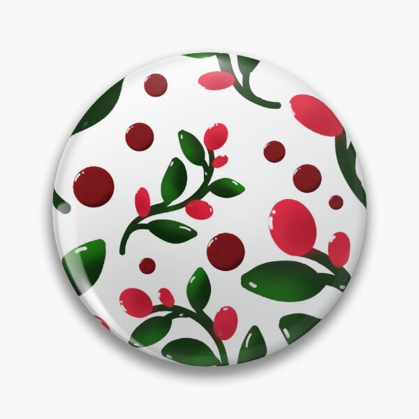 Item preview, Christmas Botanical Berry Pattern — 3D Glossy Red Berry Green Leaf Holiday Repeat Design designed and sold by HopeAndHustle.