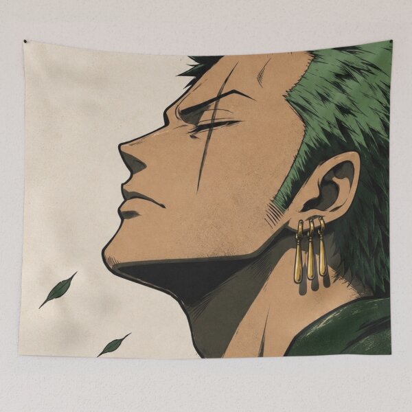 Item preview, Roronoa Zoro Profile Falling Leaves Ukiyo-e (HIGH-QUALITY) Anime     designed and sold by ShawnMorrisDesigns.