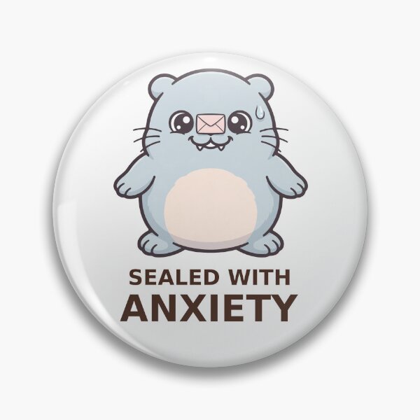Item preview, Sealed with Anxiety - Kawaii Seal designed and sold by Visual Dept..
