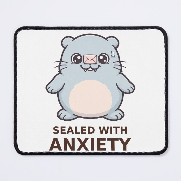 Item preview, Sealed with Anxiety - Kawaii Seal designed and sold by Visual Dept..