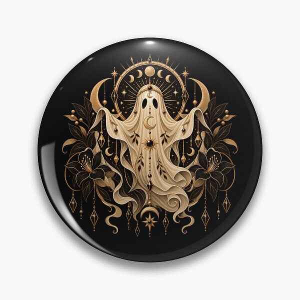 Item preview, Boho Celestial Ghost Sun Moon Crown Art designed and sold by BohoMysticArt.
