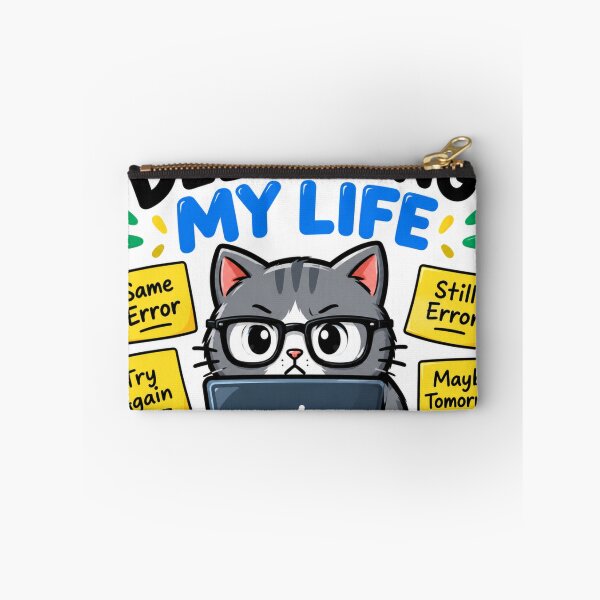 Item preview, Debugging My Life – Funny Programmer Cat Sticker designed and sold by Kushwaha18.