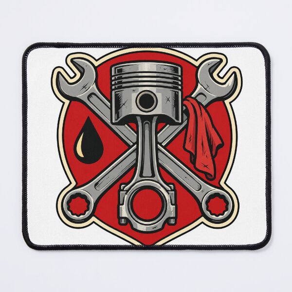 Item preview, Mechanic Piston and Crossed Wrenches Badge designed and sold by eignvalue.