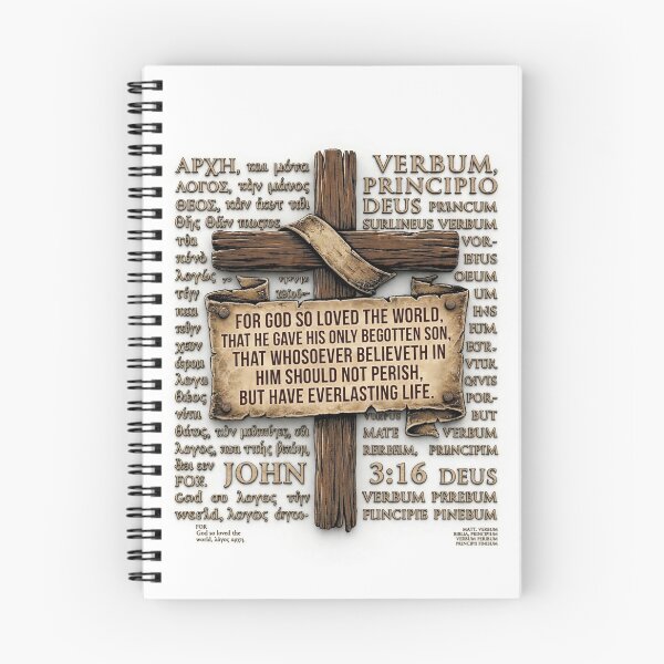 Item preview, John 3:16 Wooden Cross — For God So Loved The World Shirt designed and sold by christylynn1.
