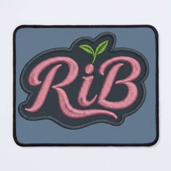 Item preview, Organic Coral Sunset Typography Embroidered Patch Style designed and sold by Rib-Brand.