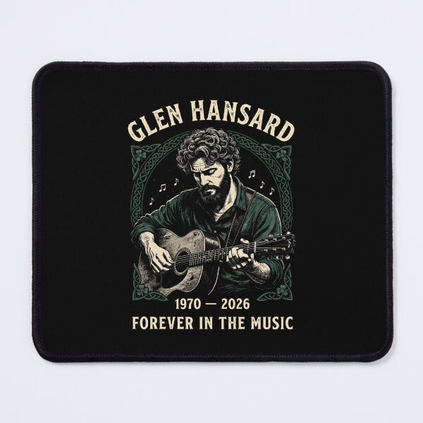 Item preview, Glen Hansard Acoustic Guitar Singer Vintage Folk Music Tribute designed and sold by Neon Bones Studio.