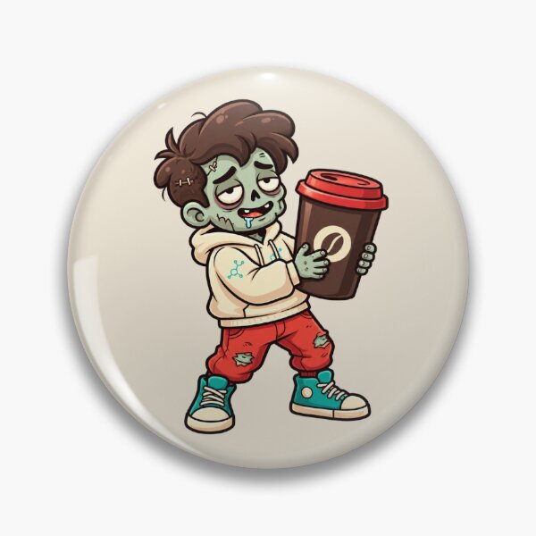 Item preview, Zombie Coffee | Kawaii Undead Coffee Lover Cartoon Halloween Art designed and sold by MrDev.