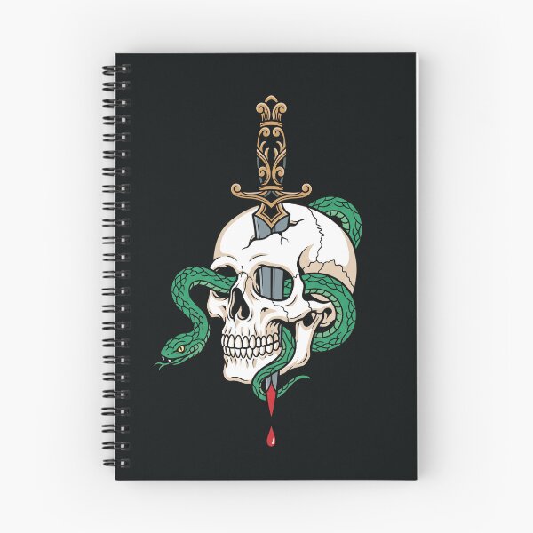 Item preview, Snake and Dagger Through Skull Tattoo Art designed and sold by digizonebydas.