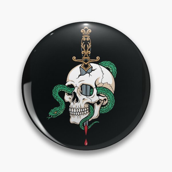 Item preview, Snake and Dagger Through Skull Tattoo Art designed and sold by digizonebydas.