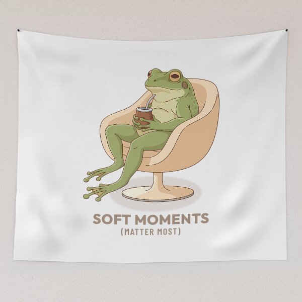 Item preview, Frog Drinking Mate Tea Vintage Aesthetic designed and sold by COZY VINTAGE animal.