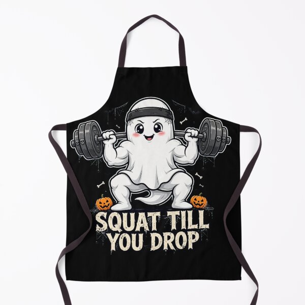 Item preview, Squat Till You Drop Funny Halloween Ghost Gym Squat designed and sold by StrongEveryDayStore.