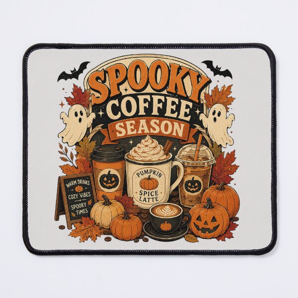 Item preview, Spooky Coffee Season Pumpkin Spice Latte Art designed and sold by Zhaar.