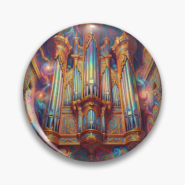 Item preview, Psychedelic Cosmic Pipe Organ Art Print designed and sold by pinkal.