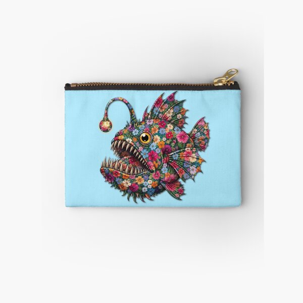 Item preview, Anglerfish | Colorful Floral Deep Sea Fish Art | Ocean Floral Collection designed and sold by Zaru Art Studio.