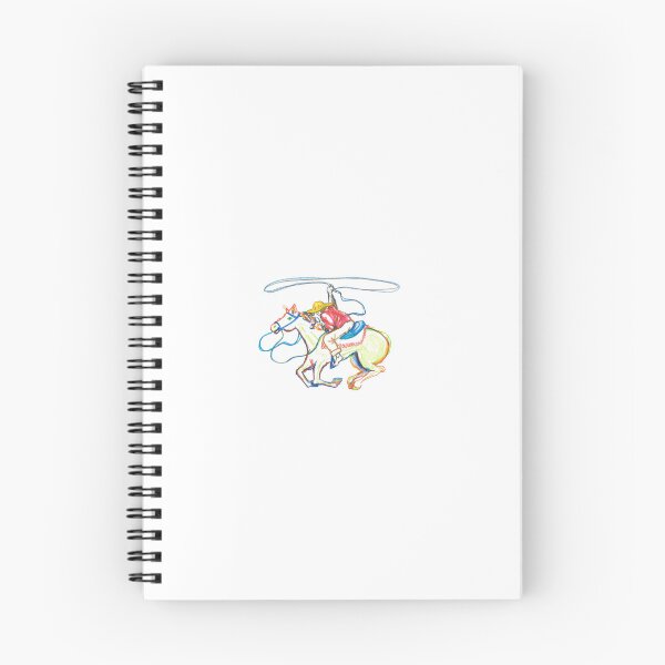 Item preview, Rodeo cowboy western colorful crayon sketch lasso west texas rainbow designed and sold by bunnylover4life.