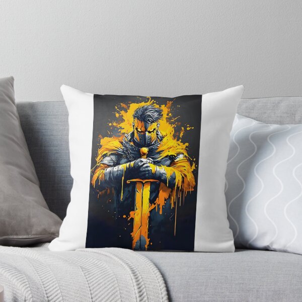 Item preview, Yellow Swordman Illustration Artwork Featuring Bold Warrior Design designed and sold by Mazcona.