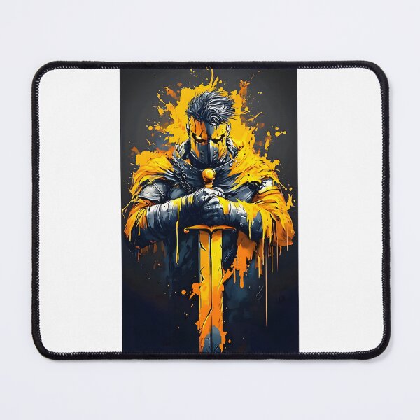 Item preview, Yellow Swordman Illustration Artwork Featuring Bold Warrior Design designed and sold by Mazcona.
